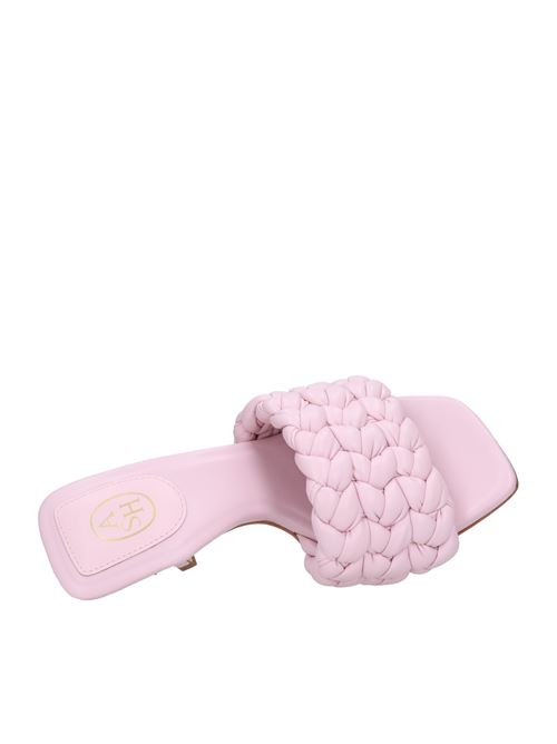 Woven leather mules ASH | SERENACRYSTAL ROSE